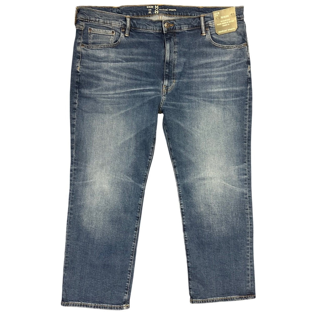Mutual Weave Relaxed Fit Jeans 44 x 29 Blue Medium Wash Denim New Straight Leg